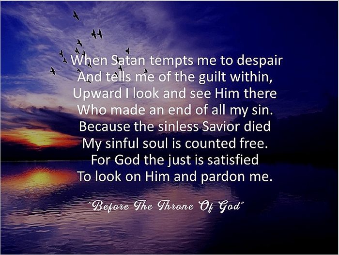 God Looks On Him And Pardons Me